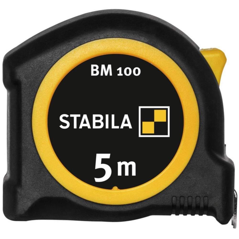 Stabila Maßband Taschenbandmaß BM 100, 5 m, 1000er Skala, metrisch 19566
