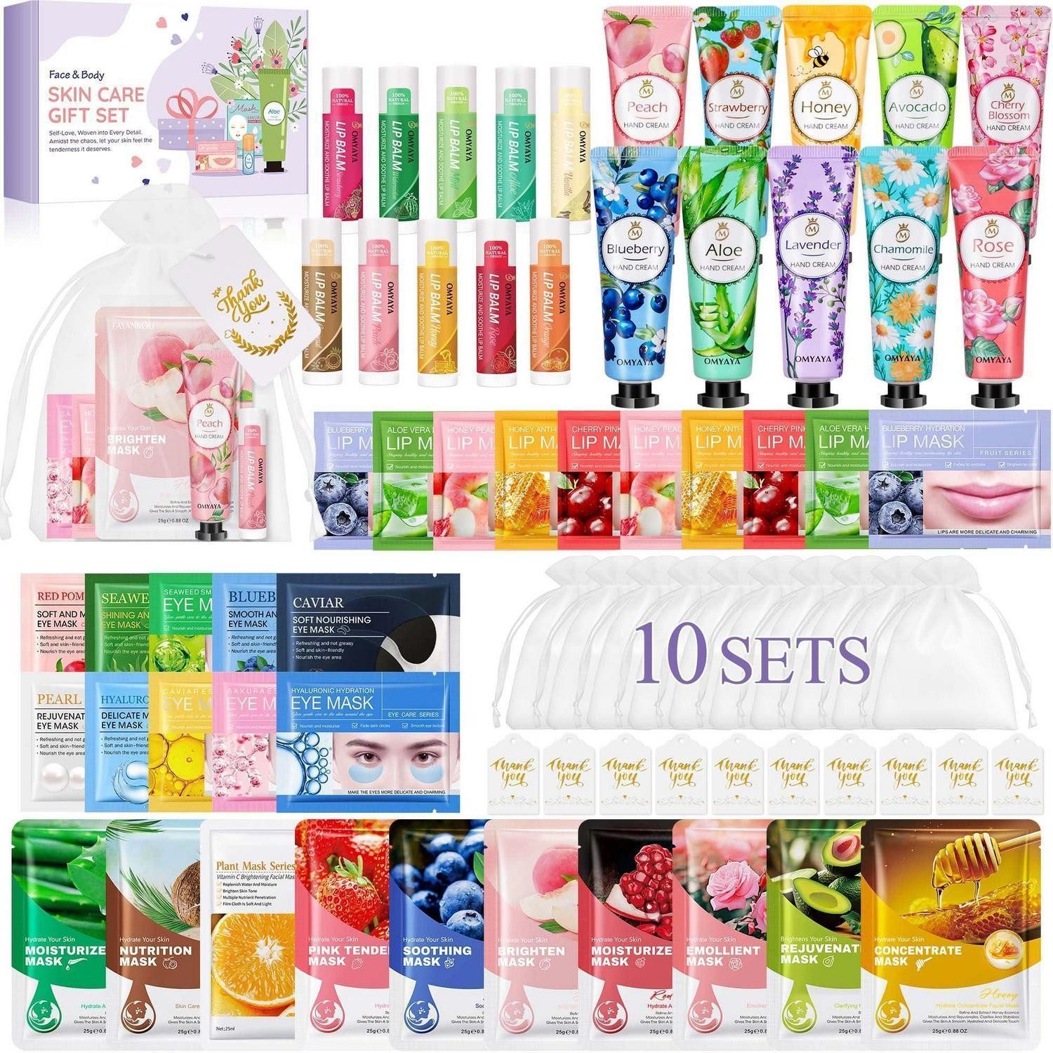 LuxusKollektion Pflege-Geschenkset Geschenkset Damen Hautpflege 10er Pack mit Masken