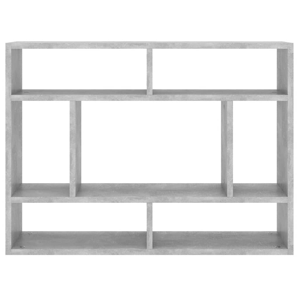 furnicato Wandregal Stilvolles 75 x 16 x 55 cm in Betongrau, 1-tlg., Robuster Hängeregal-Schrank mit offenen Fächern für mehr Stauraum
