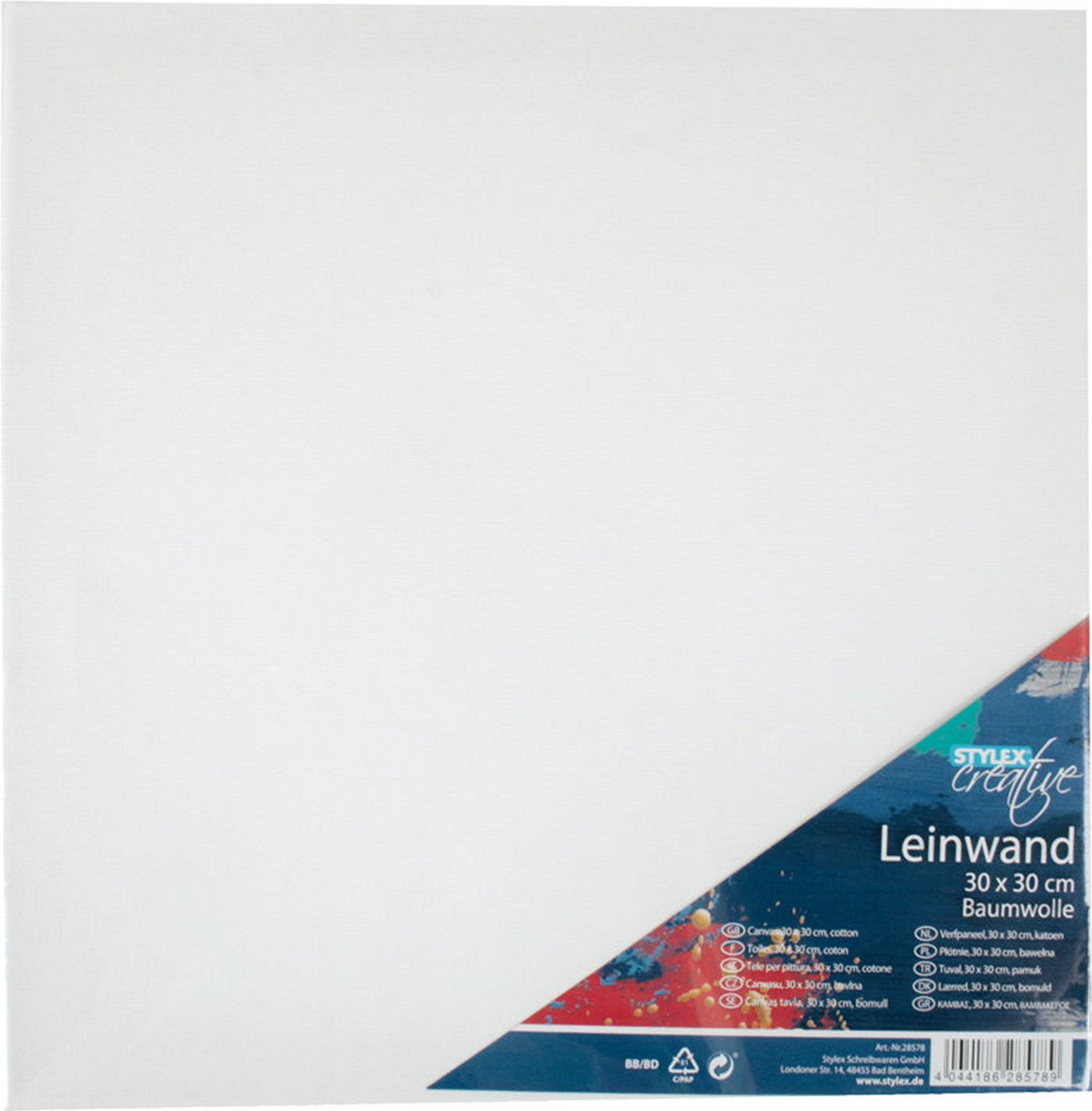 Stylex Schreibwaren Leinwand 6 Leinwände / bespannte Keilrahmen / Leinwandgröße 30x30cm