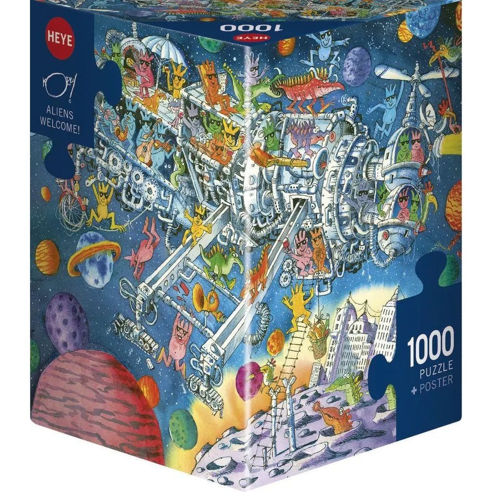 HEYE Puzzle ALIENS WELCOME, HEYE Puzzle von Korky Paul, 1000 Puzzleteile