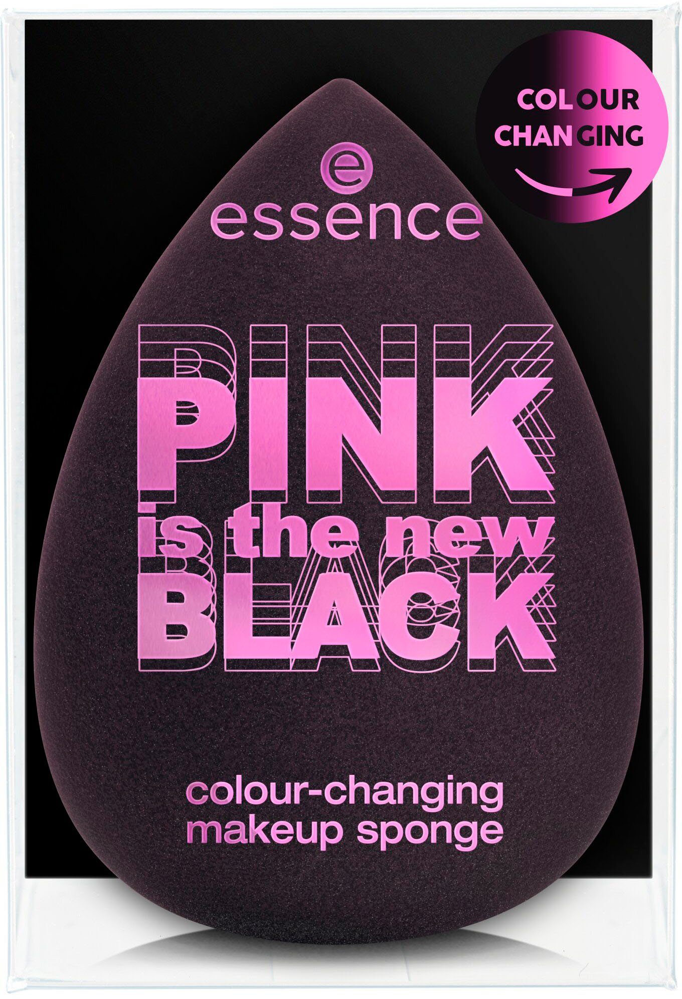 Essence Make-up Schwamm PINK sponge, Colour-changing BLACK the makeup is colour-changing new
