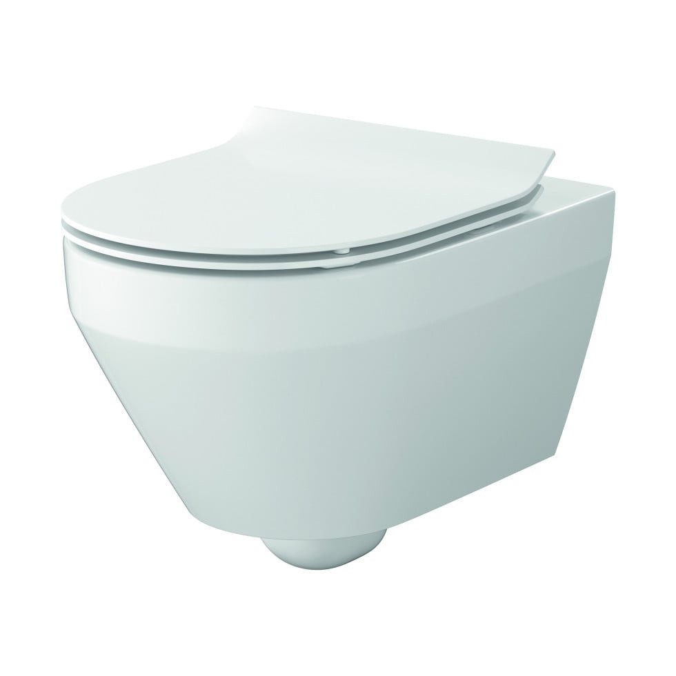 Meissen Keramik WC-Komplettset Meissen Wand WC spülrandlos Crea Pro Tiefspüler