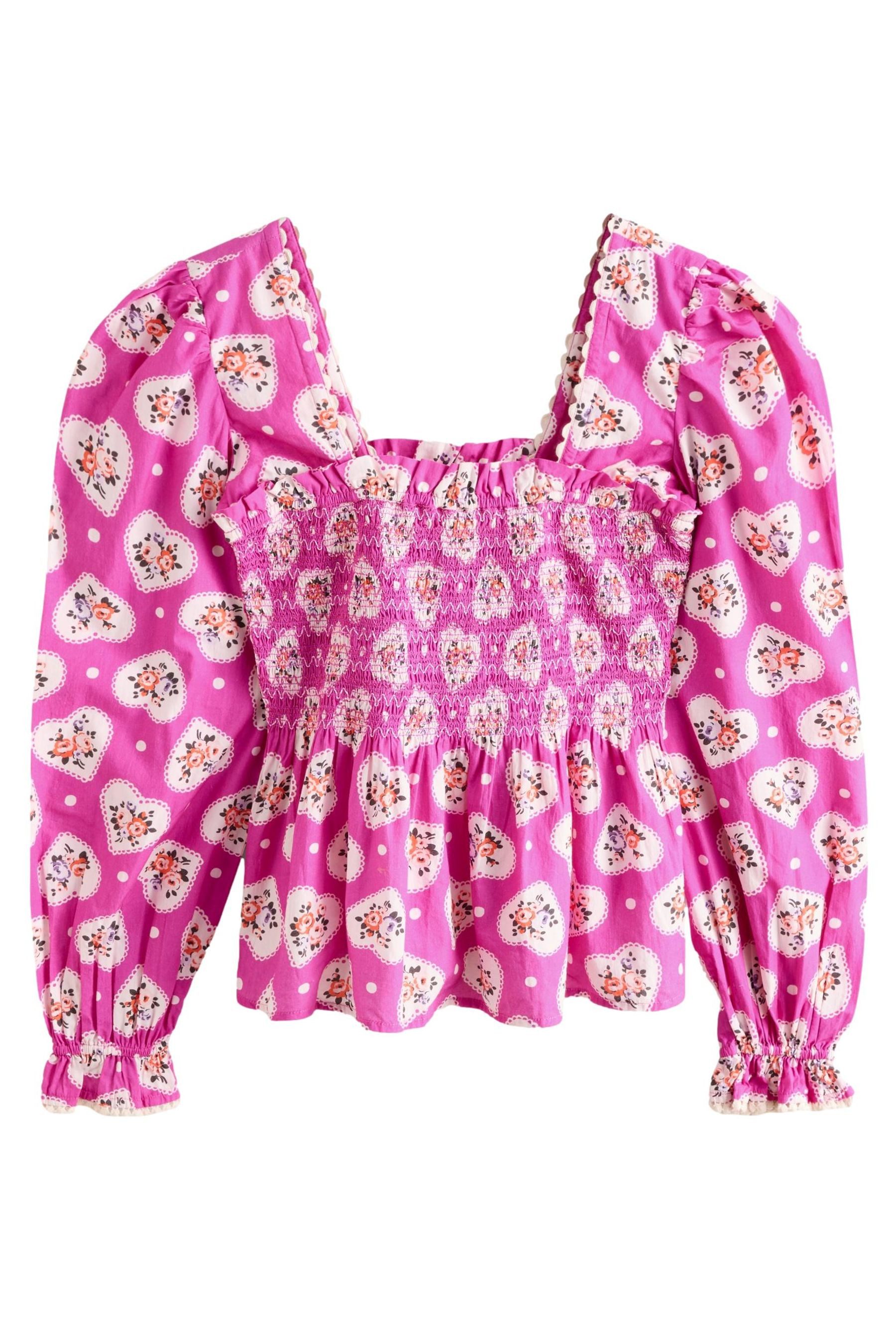 Cath Kidston Rüschenbluse Cath Kidston gesmokte Bluse aus 100 % Baumwolle (1-tlg)