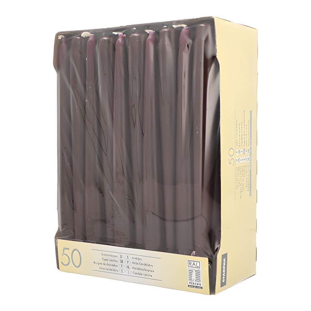 PAPSTAR Spitzkerze Leuchterkerzen Ø 2,2 cm, 25 cm beere 50 Stk