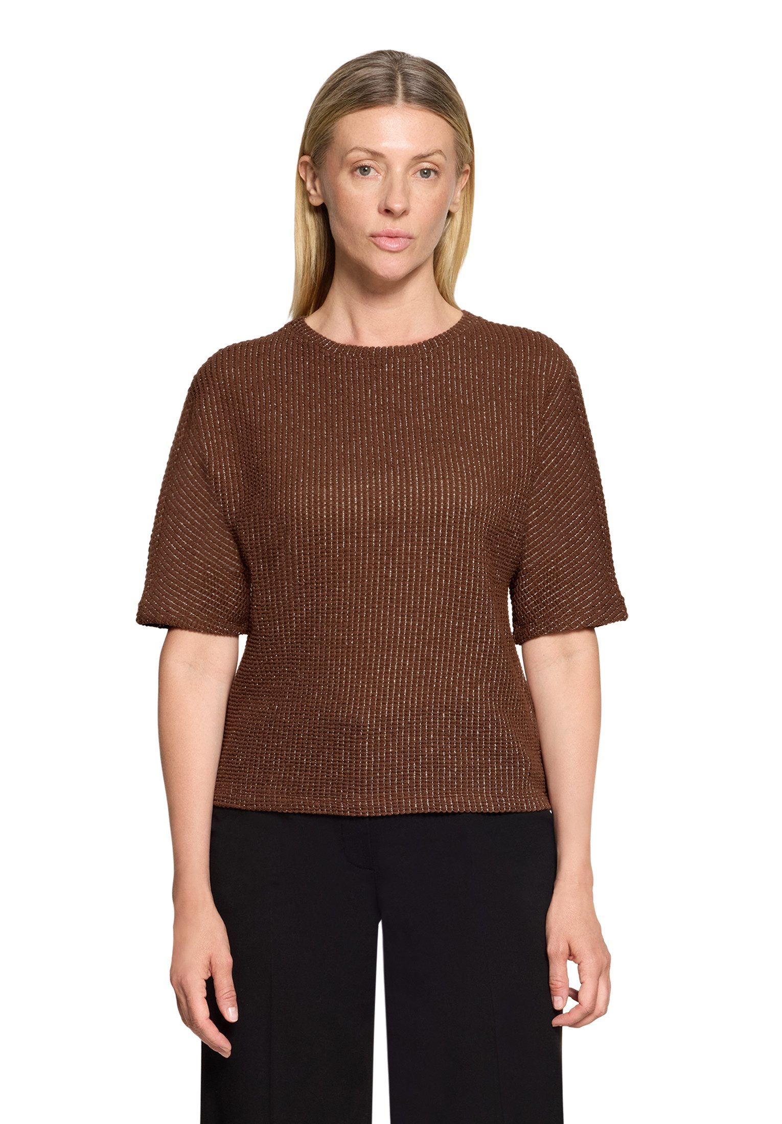 Betty&Co Kurzarmshirt Damen mit Lurexfaden (1-tlg)