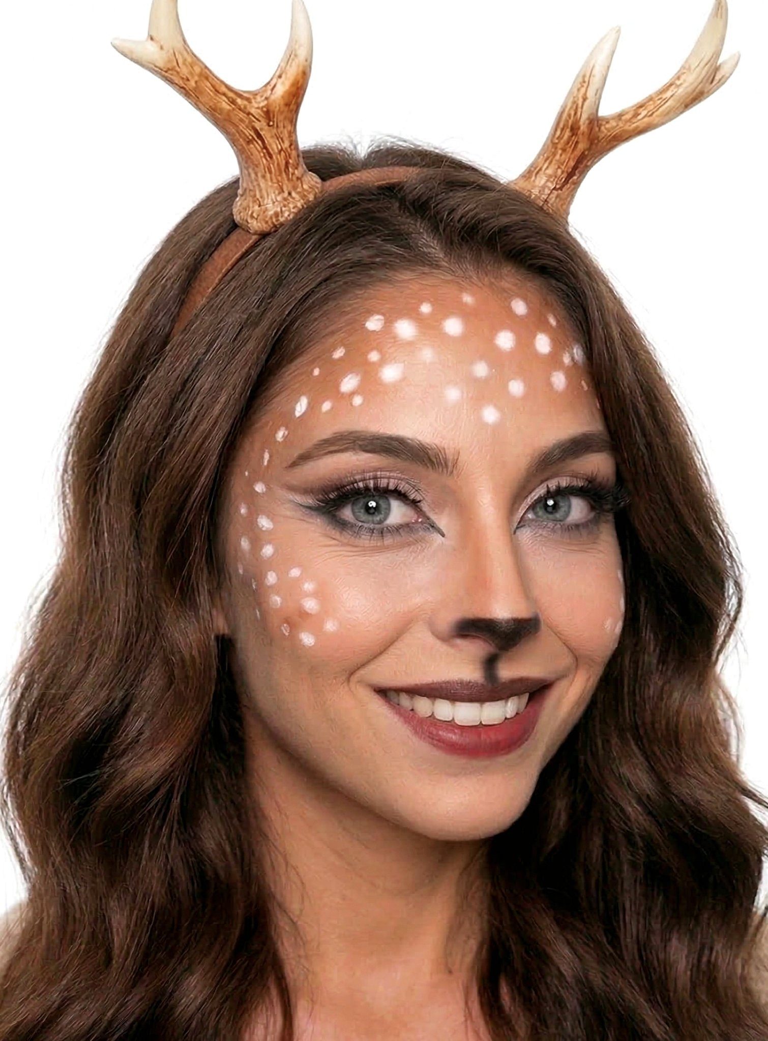 Maskworld Theaterschminke Make-up Set Reh braun - Rentier Schminke Fasching, Karneval Schminkset mit perfekt abgestimmten Komponenten