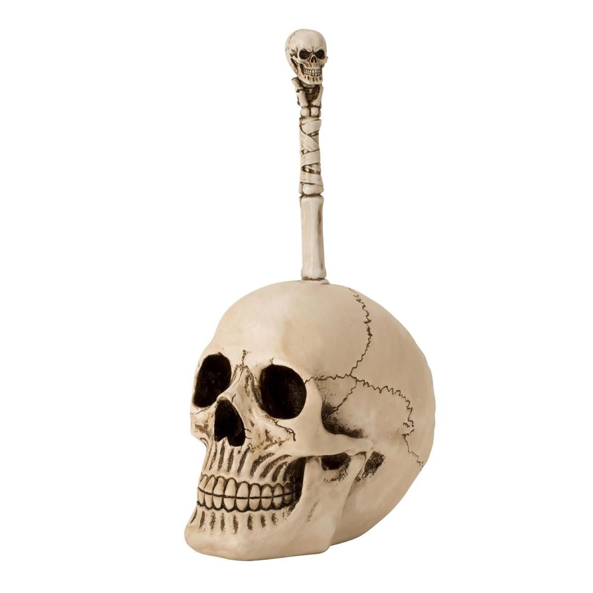 WC-Reinigungsbürste Toilettenbürstenhalter Totenkopf WC Bürste Gothic Bad Deko