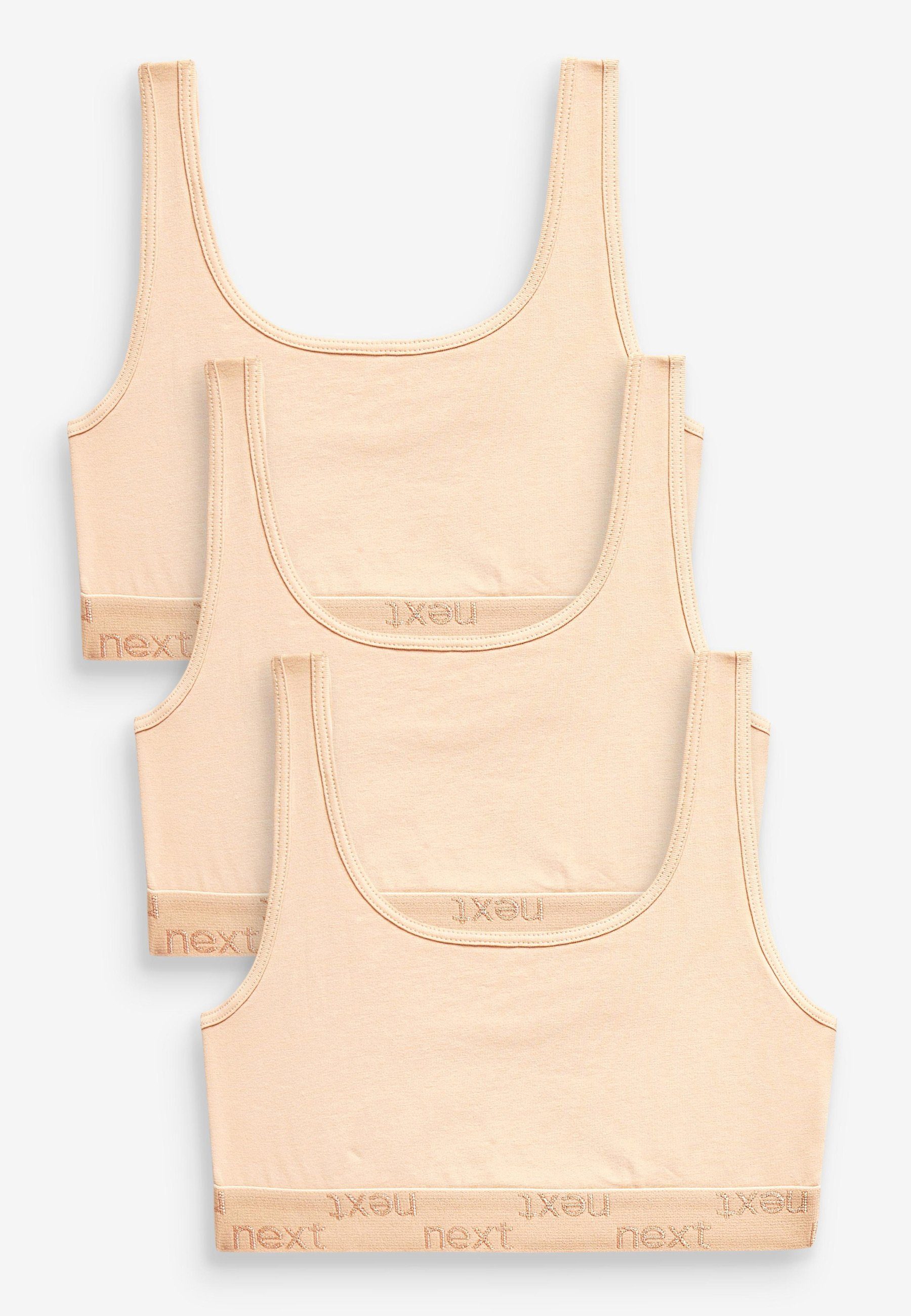 Next Crop-Top Kurztops 3er-Pack im (3-tlg) Vanilla Cream