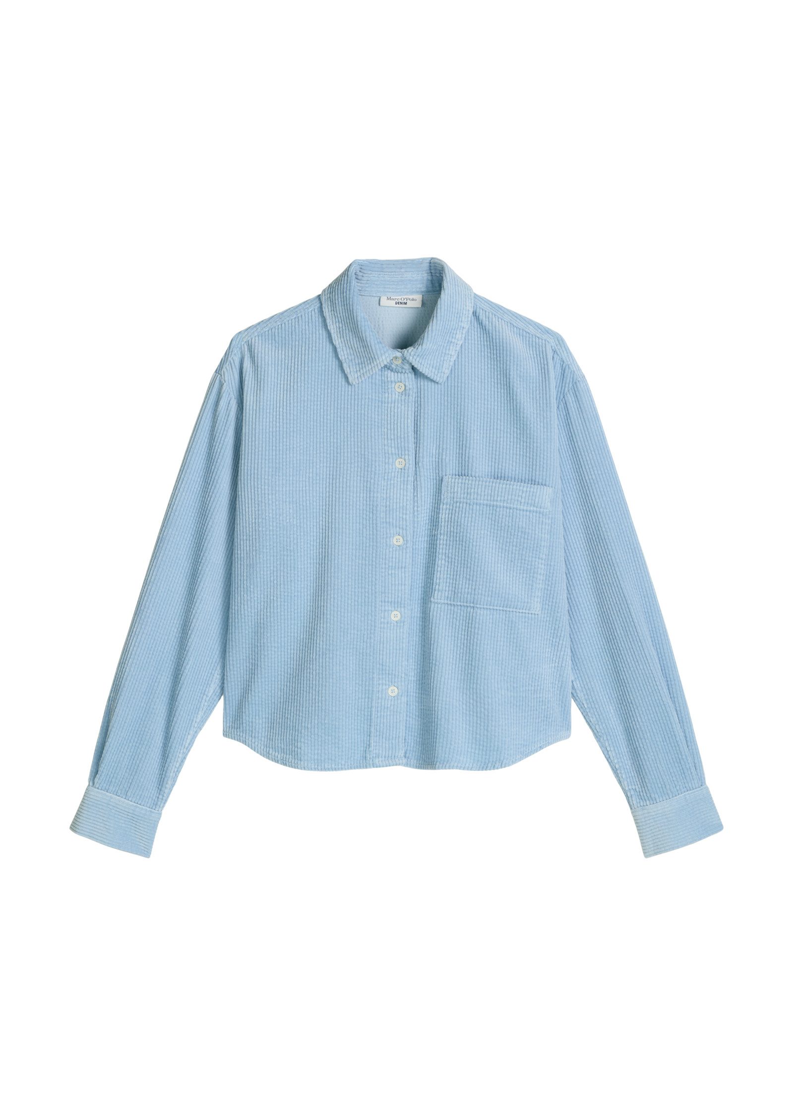 Marc O'Polo DENIM Langarmbluse Cordbluse loose fit mit lässiger Bubble-Stru günstig online kaufen