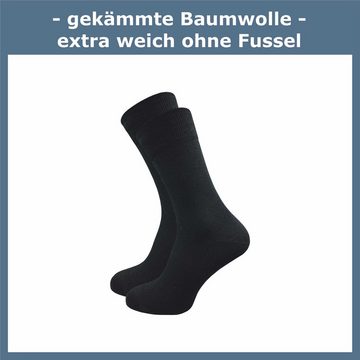 GAWILO Basicsocken für Damen & Herren aus hochwertiger Baumwolle ohne drückende Naht (10 Paar) Socken für den anspruchsvollen Alltag in schwarz, grau, blau und braun
