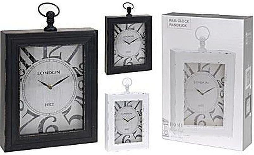 Tischuhr Wanduhr Tischuhr schwarz im Vintage antik Look Landhaus London 1982