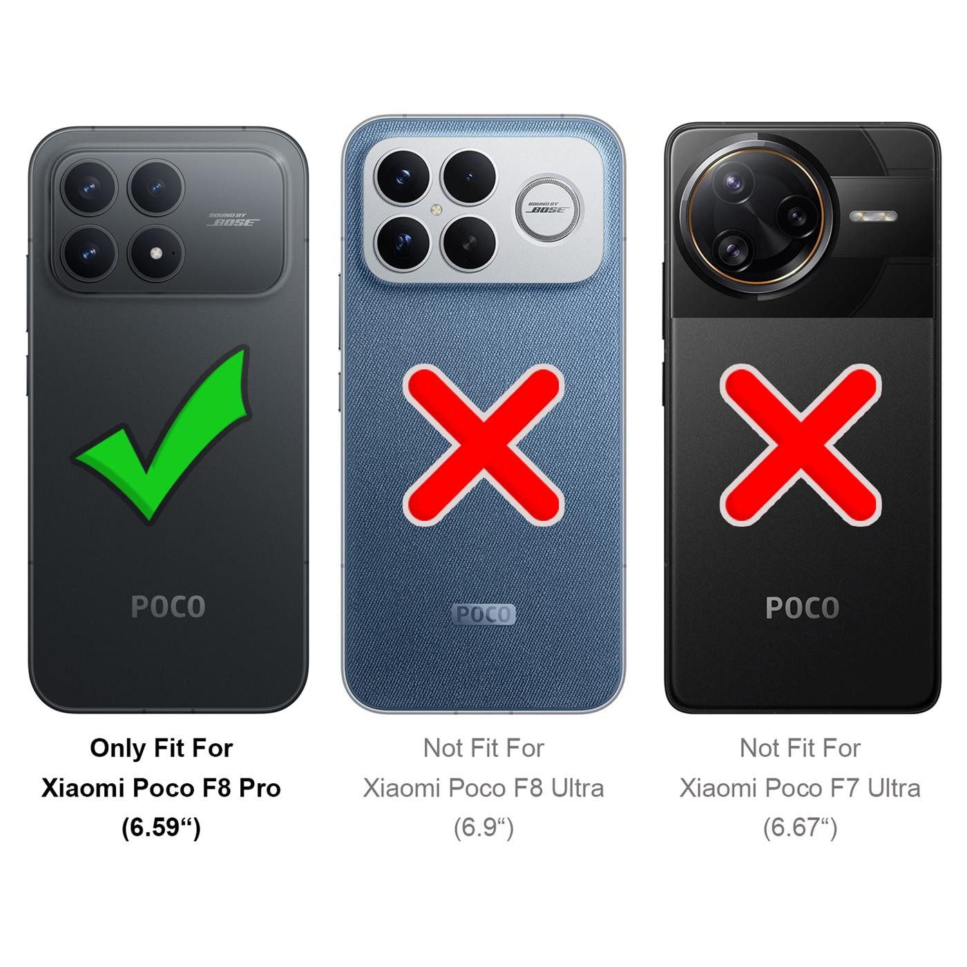 CoolGadget Handyhülle Carbon Handy Hülle für Xiaomi Poco F8 Pro 6,59 Zoll, robuste Telefonhülle Case Schutzhülle für Xiaomi Poco F8 Pro Hülle