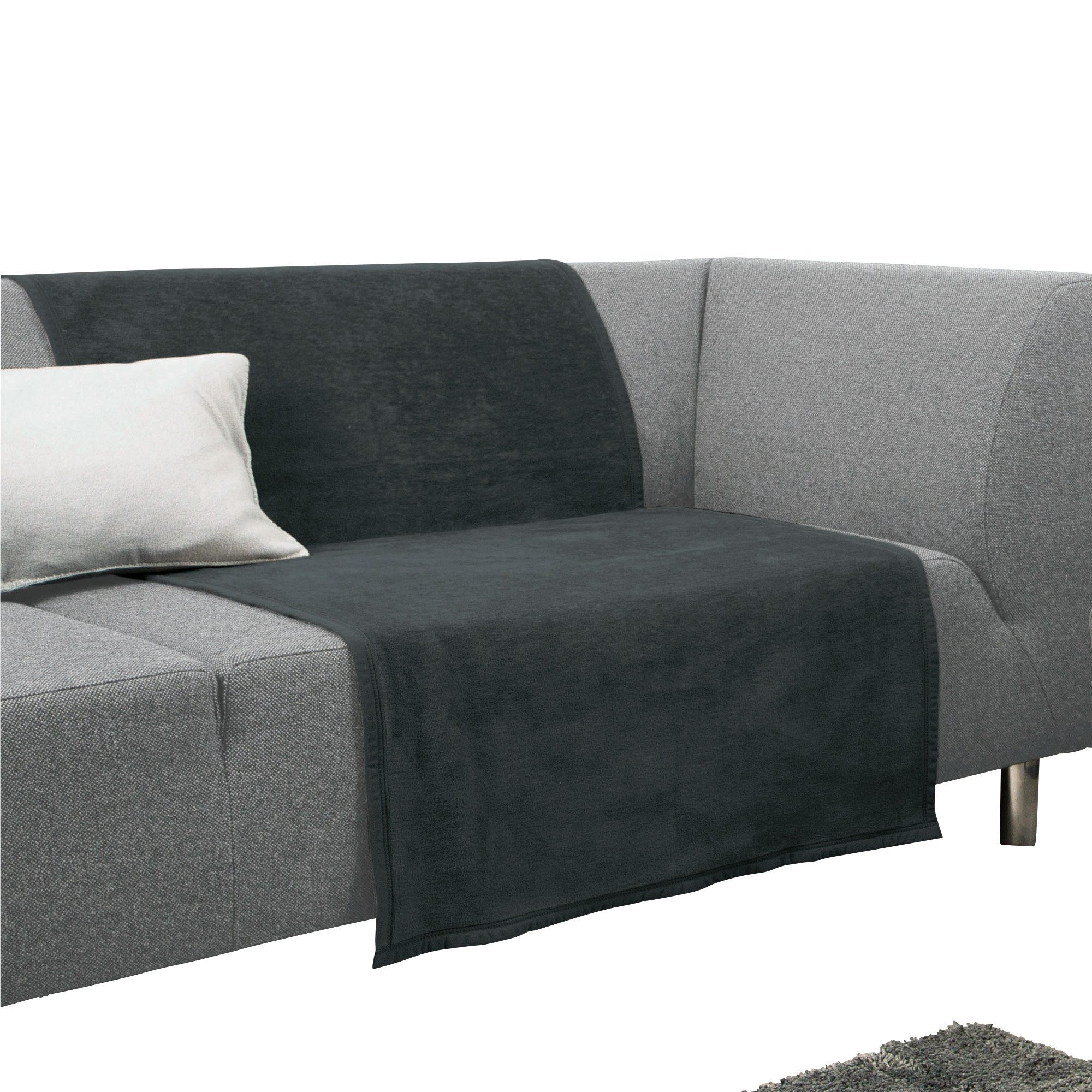 Erwin Müller Sofaläufer Sessel- und Sofaschoner "Triest", Baumwollmischung Uni
