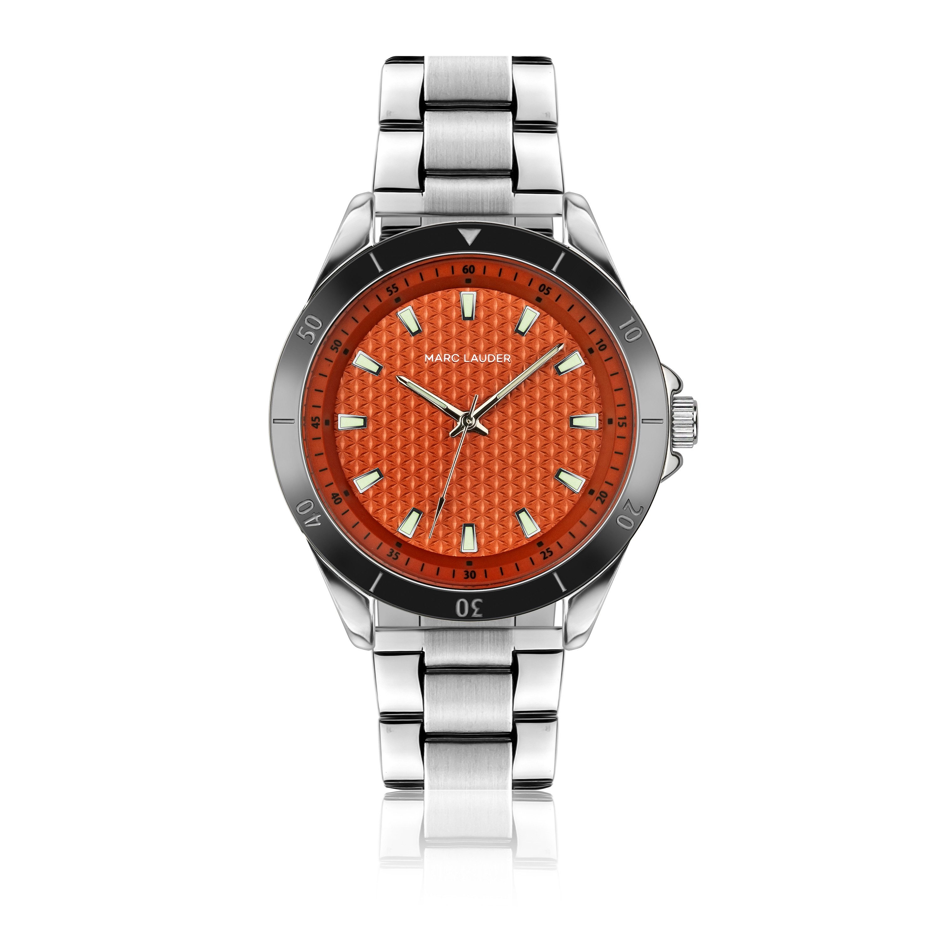 MARC LAUDER Quarzuhr MD5-B090S San Marino Orange Stainless steel