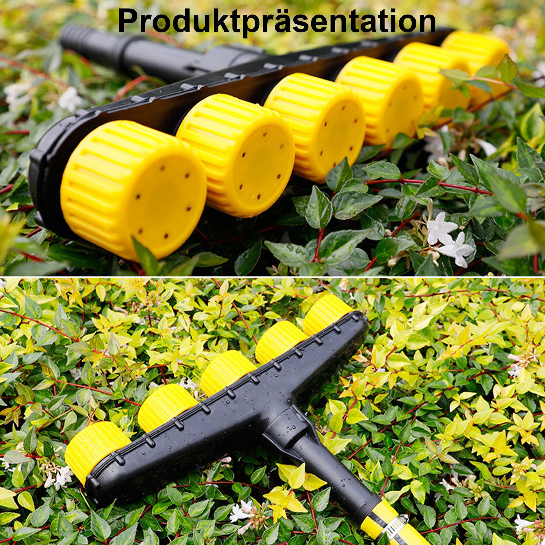 Mutig Bewässerungsbrause Garten Handbrause, Sprinkler, (Einstellbare Sprühmenge, Porös Bewässerungsbrause mit 6 Spritzdüse, 6-St., Rasensprenger), Sprühpumpe für Außenbereich, Gemüse, Rasen, Pflanze, Hof