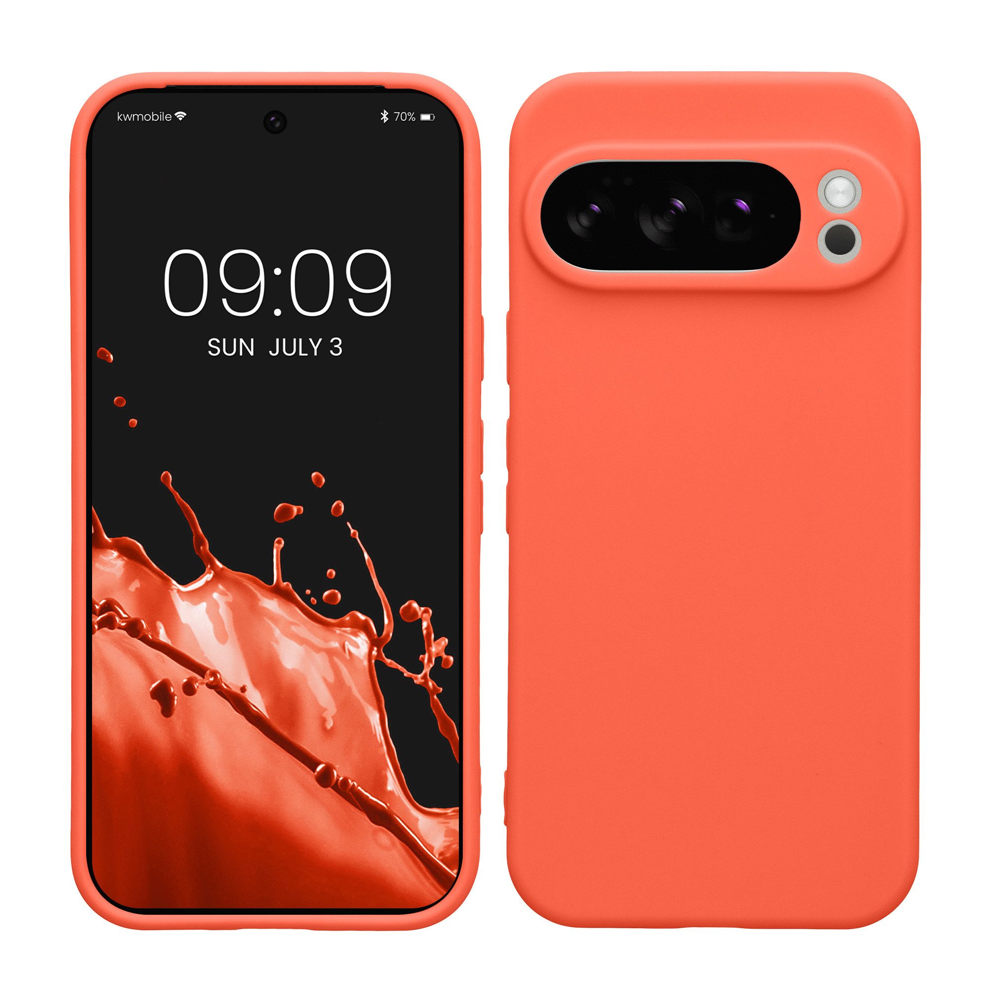 kwmobile Smartphone-Hülle Handyhülle für Google Pixel 10 Pro Hülle, Weiches Handy Silikon Case - Schutzhülle Cover