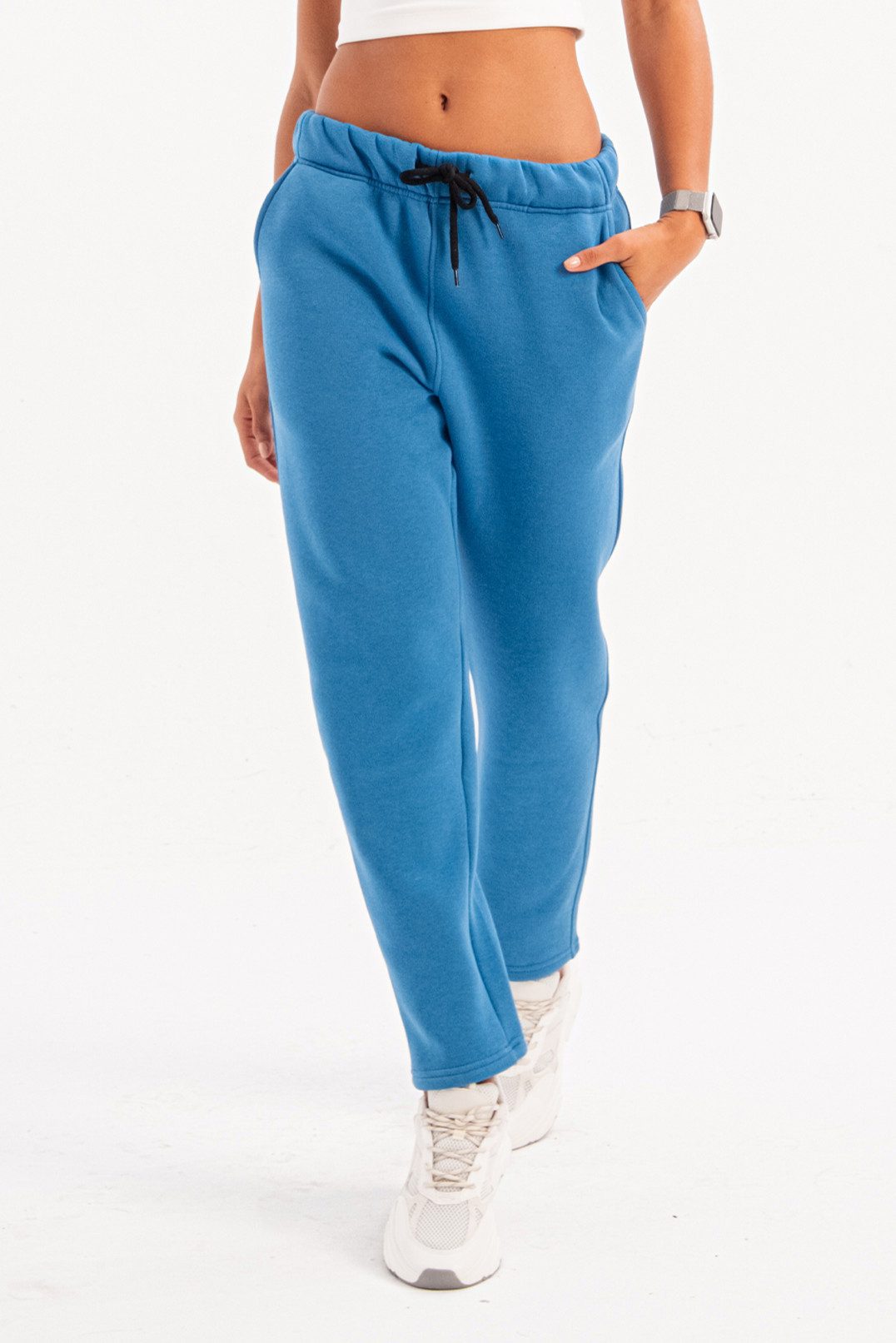 JUSTEVER Sweatponcho Damen Jogginghose mit Fleece-Futter