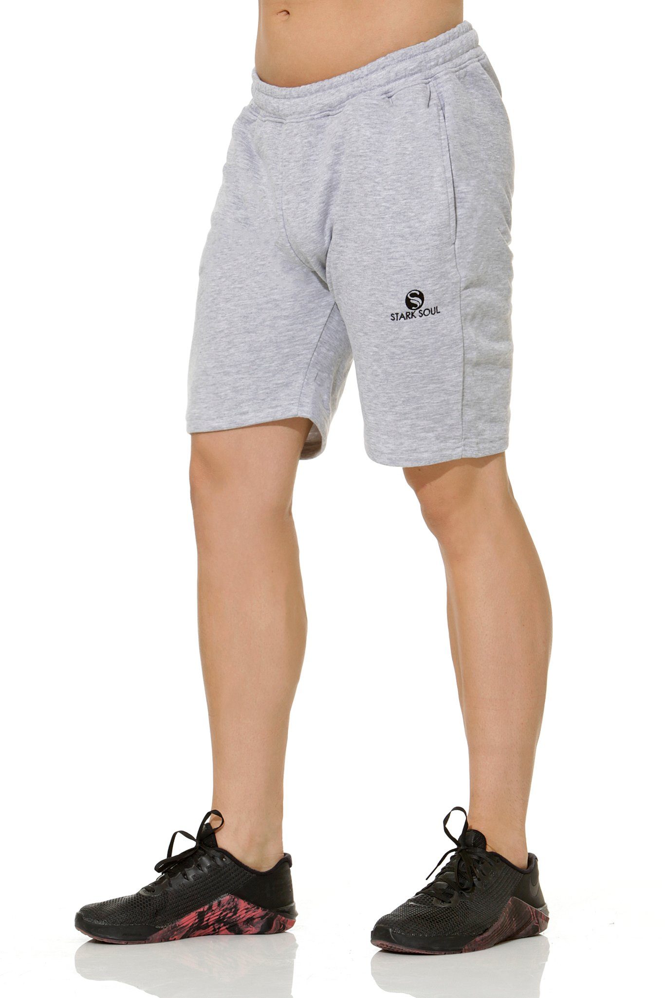 in Soul® mit Melange Bermuda Grau - Baumwollqualität, Stark Sweat Sweatshorts Sweatshorts Kordelzug