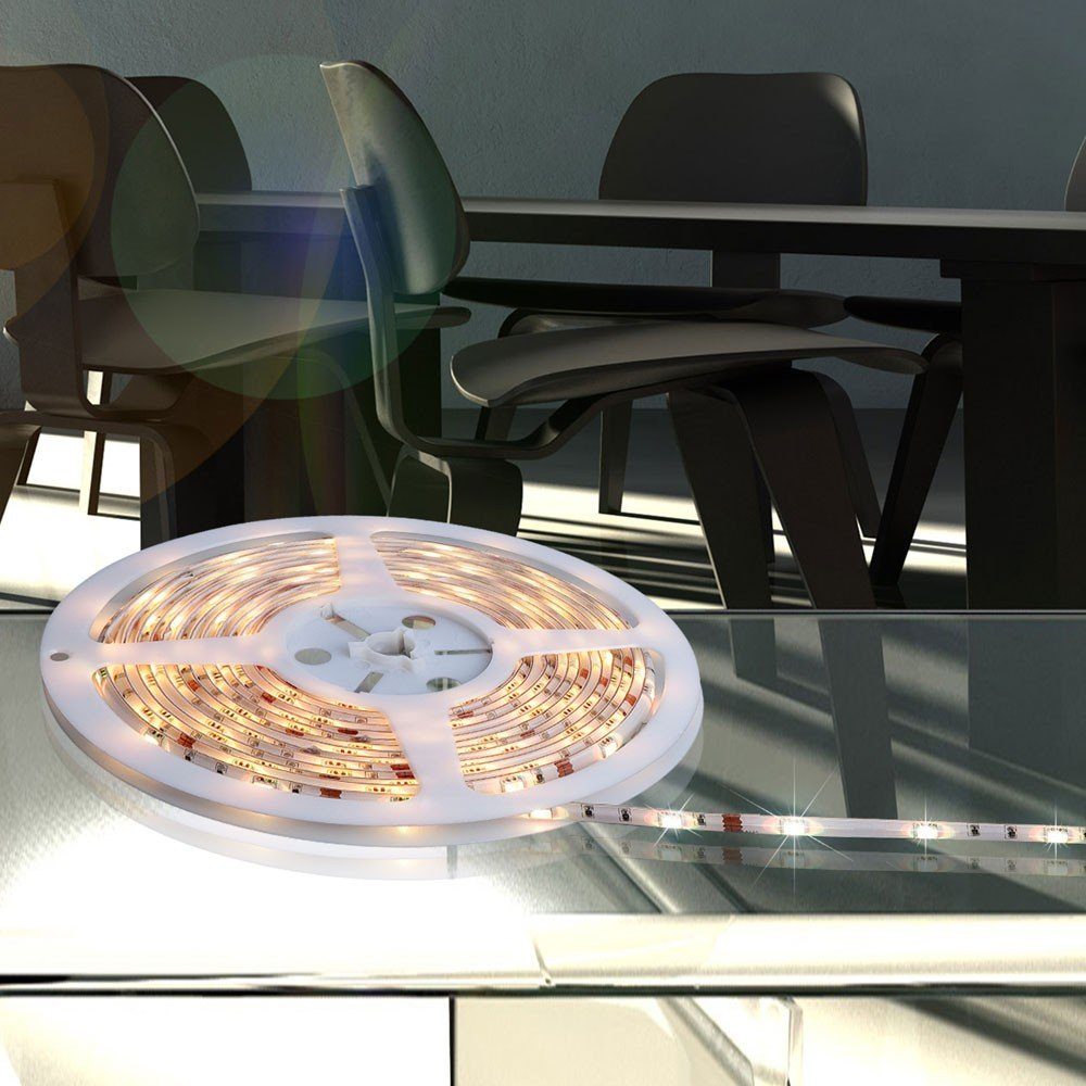 GLOBO LIGHTING Dekolicht, LED-Leuchtmittel fest verbaut, Warmweiß, LED Schlauch Band Lichterkette Beleuchtung Innen Verbinder Wohn Schlaf