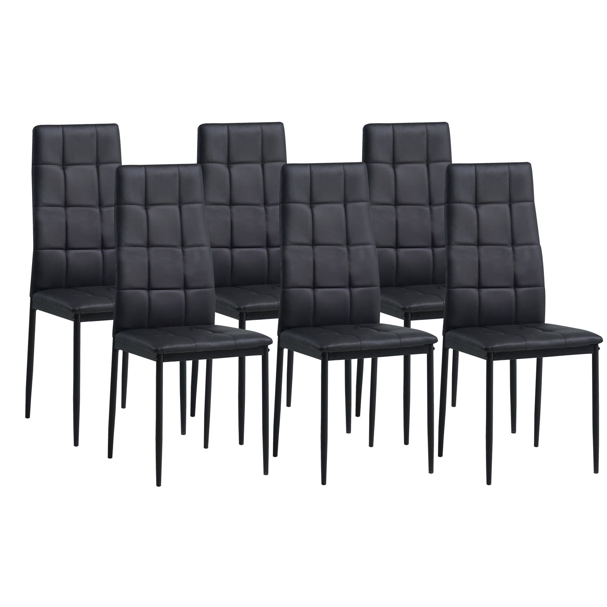 Esszimmerstuhl Schwarz Design, Bezug (4er Set, Albatros Kunstleder International Polsterstuhl, Italienisches Schwarz Albatros edles hohe Belastbarkeit, RIMINI, Schwarz), Esszimmerestuhl Küchenstuhl Modern |