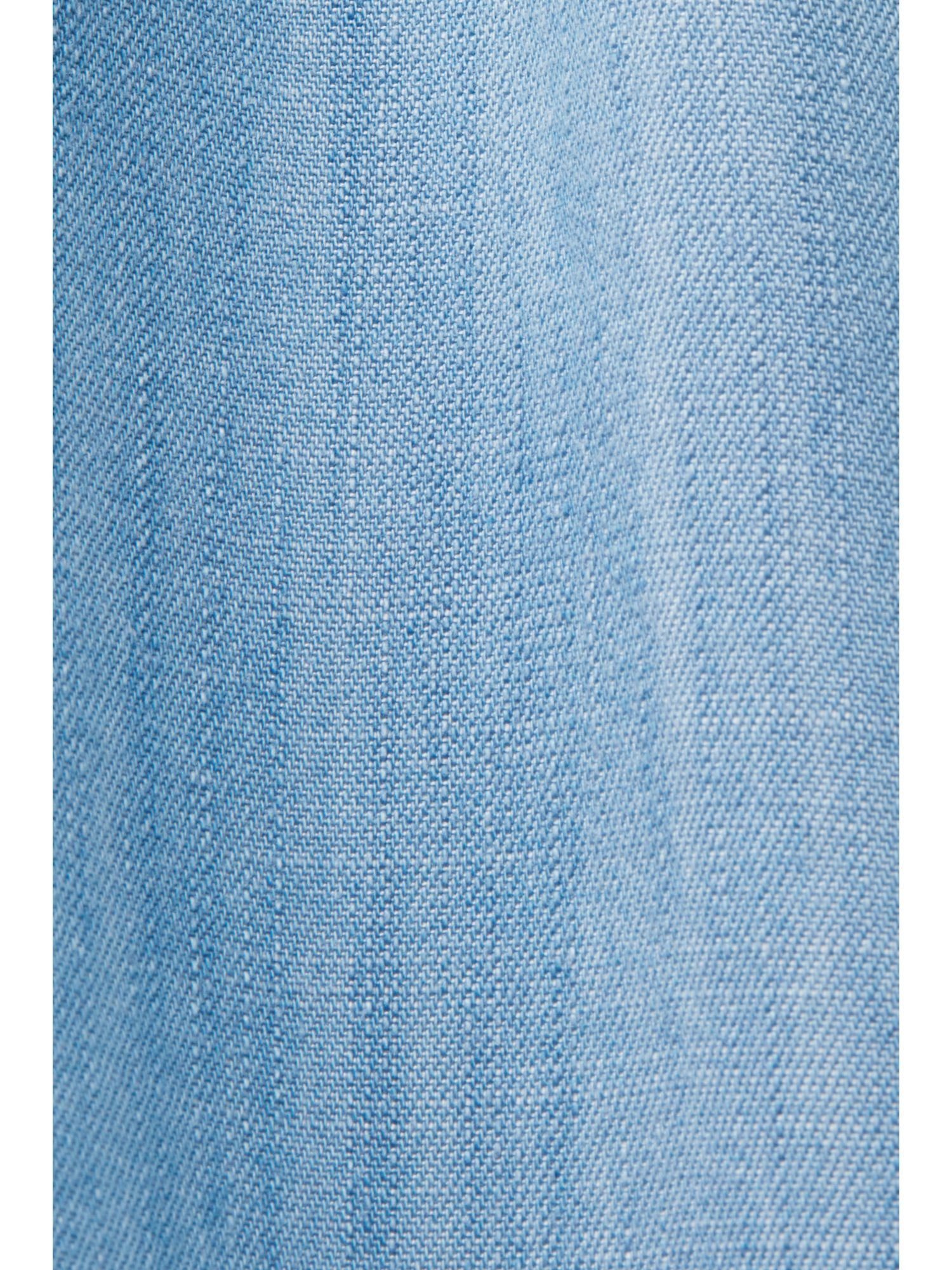 Esprit Culotte Hose mit weitem Bindedetail BLUE WASHED und LIGHT Bein