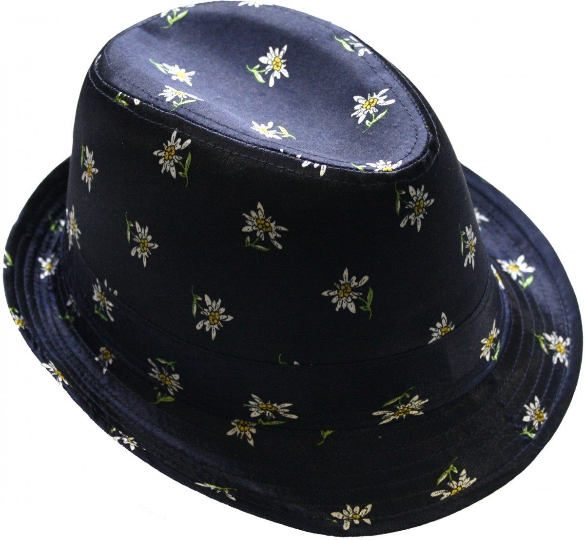 German Wear Trachtenhut HUT4 dunkelblau Trachtenhut bayrischer Bayern Seppelhut Sepplhut Edelweiß dunkelblau