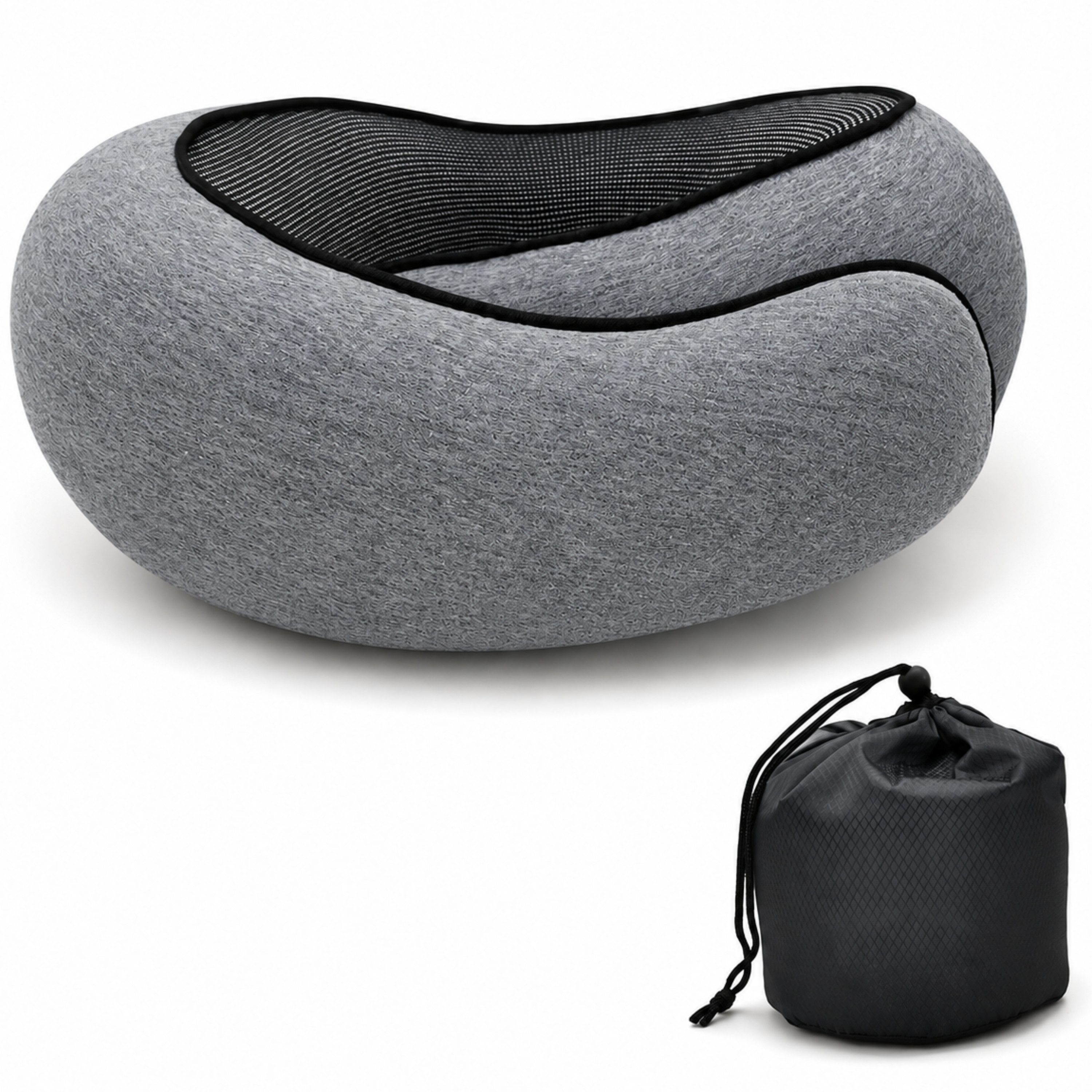 StellarLuma Nackenstützkissen Nackenstützkissen Nackenkissen Reisekissen Flugzeug Stützkissen Urlaub, Füllung: Formstabiler Memory-Foam-Komfortschaum, Sitzend, Aufrecht, Kopfkissen, Ergonomisches Nackenkissen Memory-Foam-Reisekissen ideal für Reisen