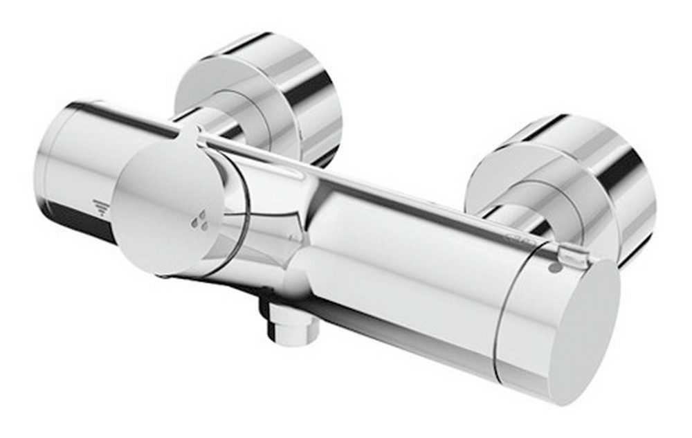 Schell Brausethermostat Vitus Aufputz-Duscharmatur Auf/Zu Abgang unten m. Ventil zur thermischen