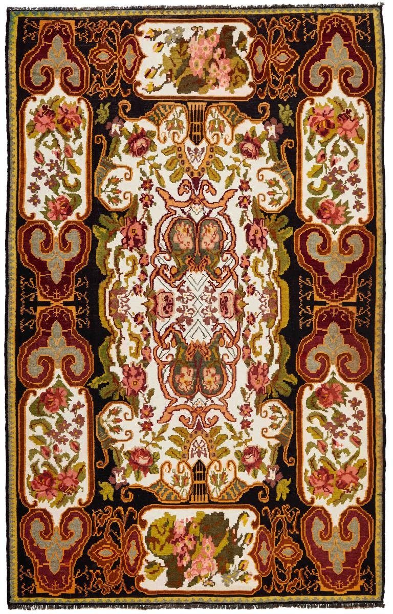 Orientteppich Kelim Rosen Antik 224x353 Handgewebter Orientteppich, Nain Trading, rechteckig, Höhe: 3 mm