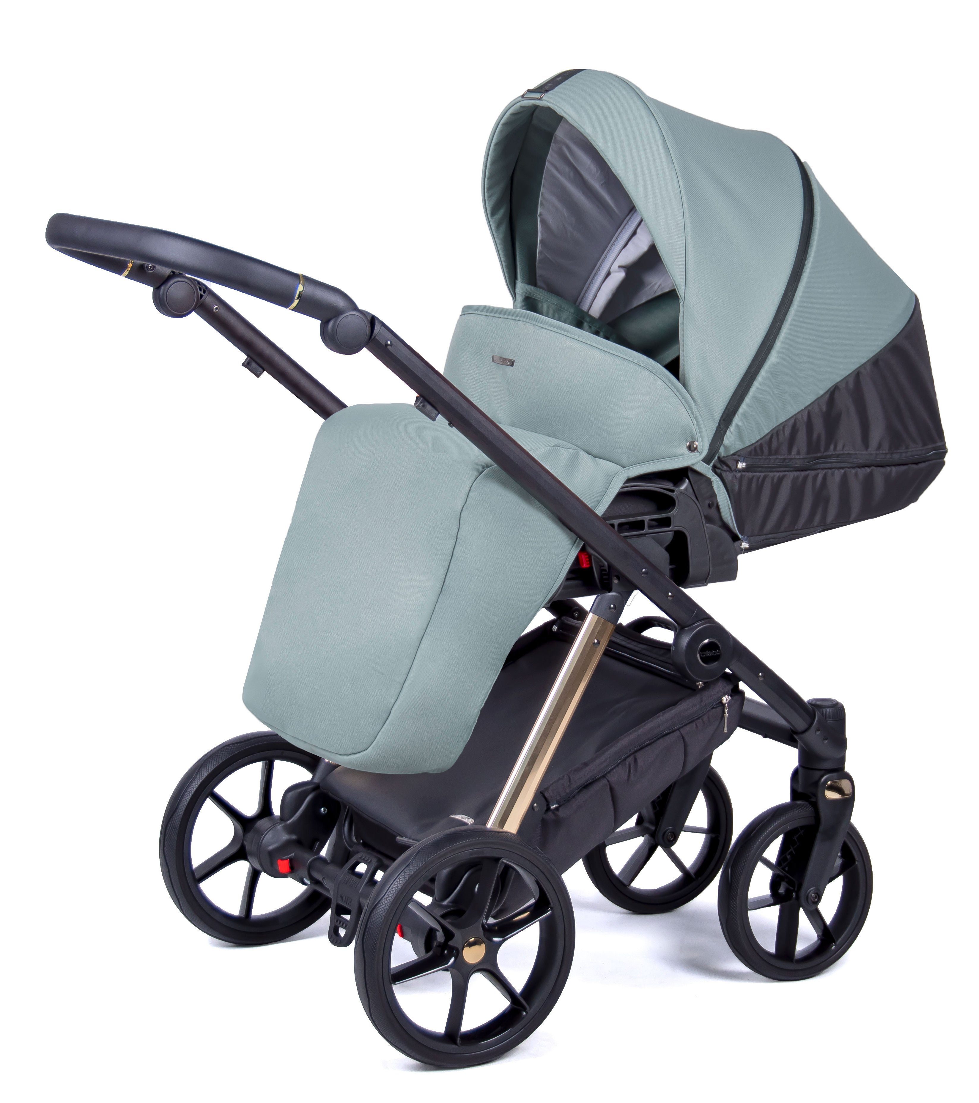 Opalgrün = 15 gestell - Kombi-Kinderwagen Teile 3 1 in - in 24 Axxis babies-on-wheels Kinderwagen-Set Designs gold