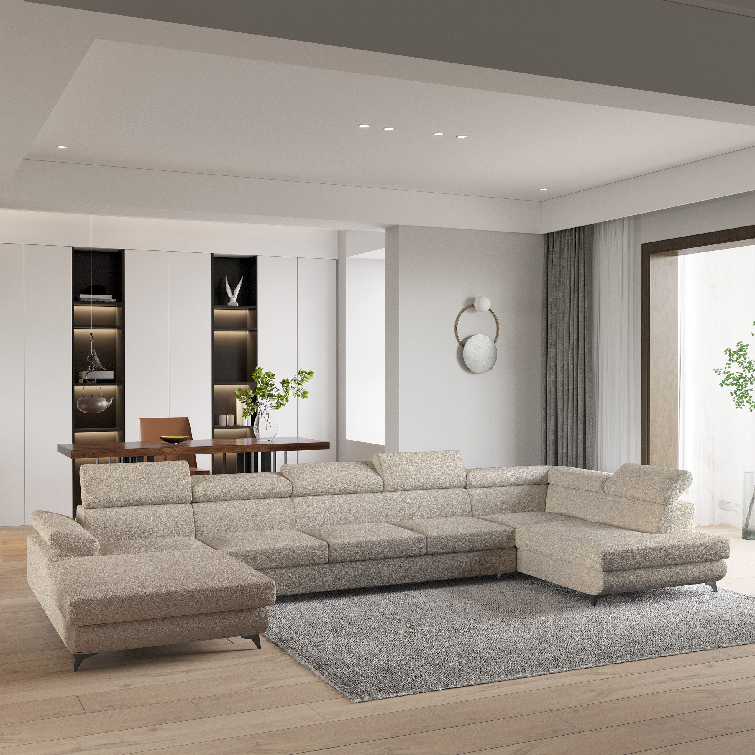 Masseno Ecksofa MONTIVA mit Schlaffunktion U-Form, günstig online kaufen