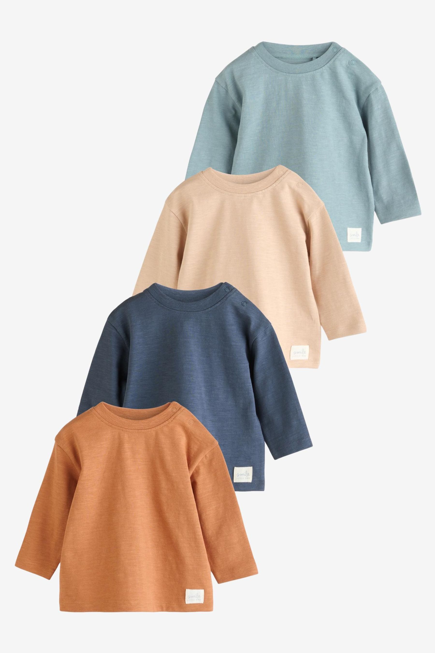 Next Langarmshirt Langarmshirts für Babys, 4er-Pack (4-tlg)