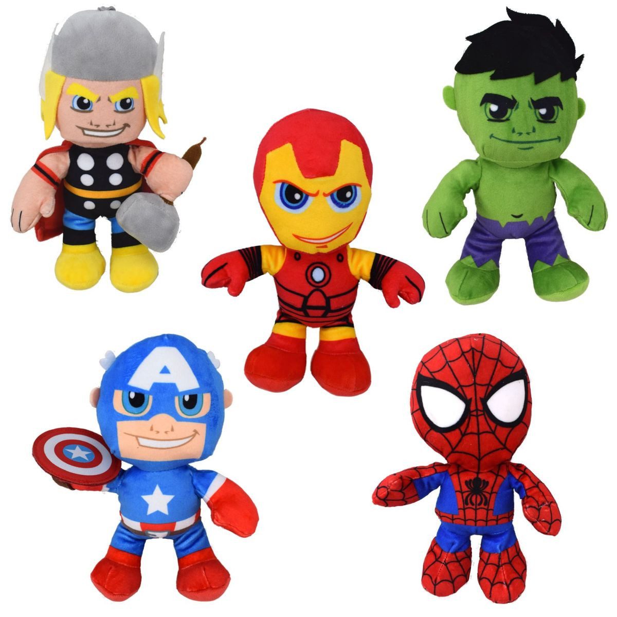 MARVEL Kuscheltier Plüschfigur 22cm von Marvel The Avengers 5 verschiedene Charakter, authentisches Design