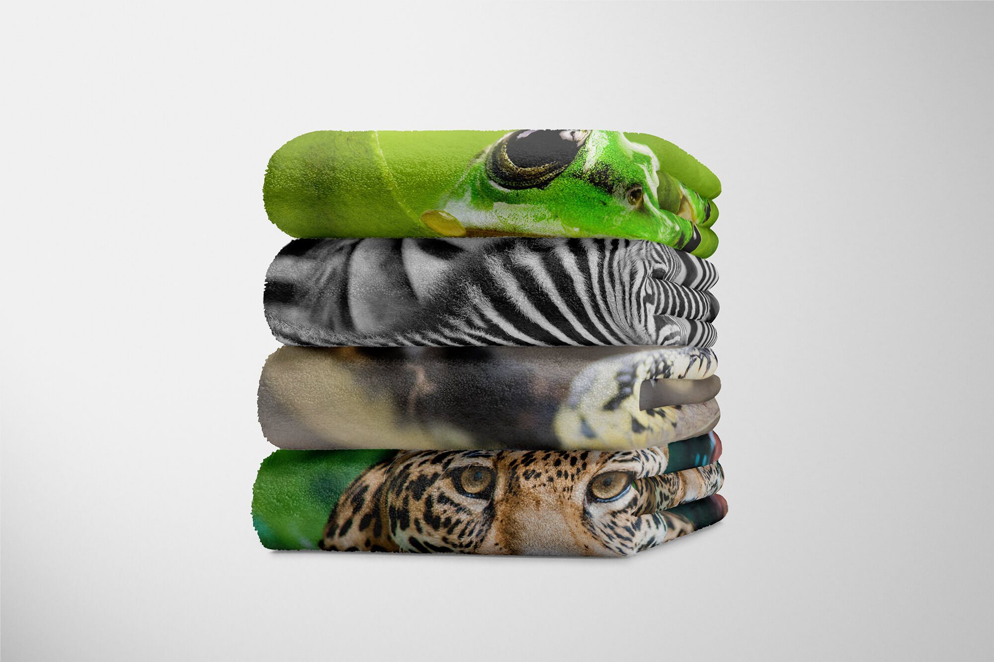 Tiermotiv Art mit Baumwolle-Polyester-Mix Kuscheldecke (1-St), Saunatuch Handtuch kleine Strandhandtuch Handtücher Sinus Schlange, Handtuch