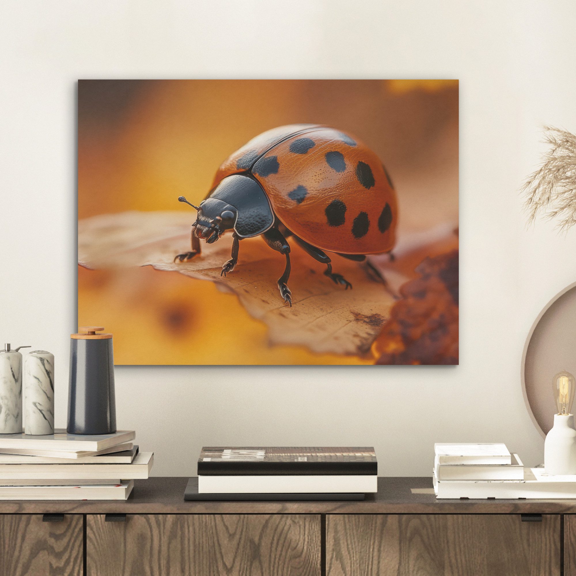 MuchoWow Gemälde Marienkäfer - Herbst - günstig online kaufen