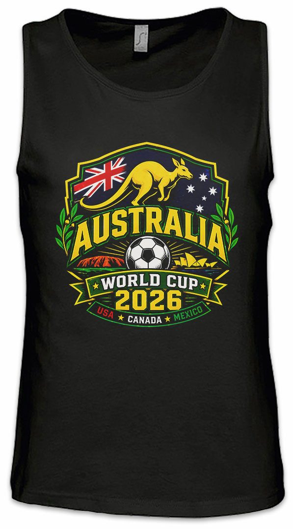 Urban Backwoods Tanktop Team Australia 1 Ärmelloses T-Shirt Australien Outback Sydney Fußball Soccer Football Turnier 2026