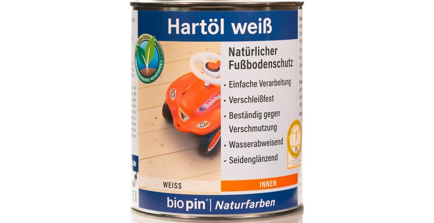 Biopin Holzöl Hartöl Bio Weiss Pin
