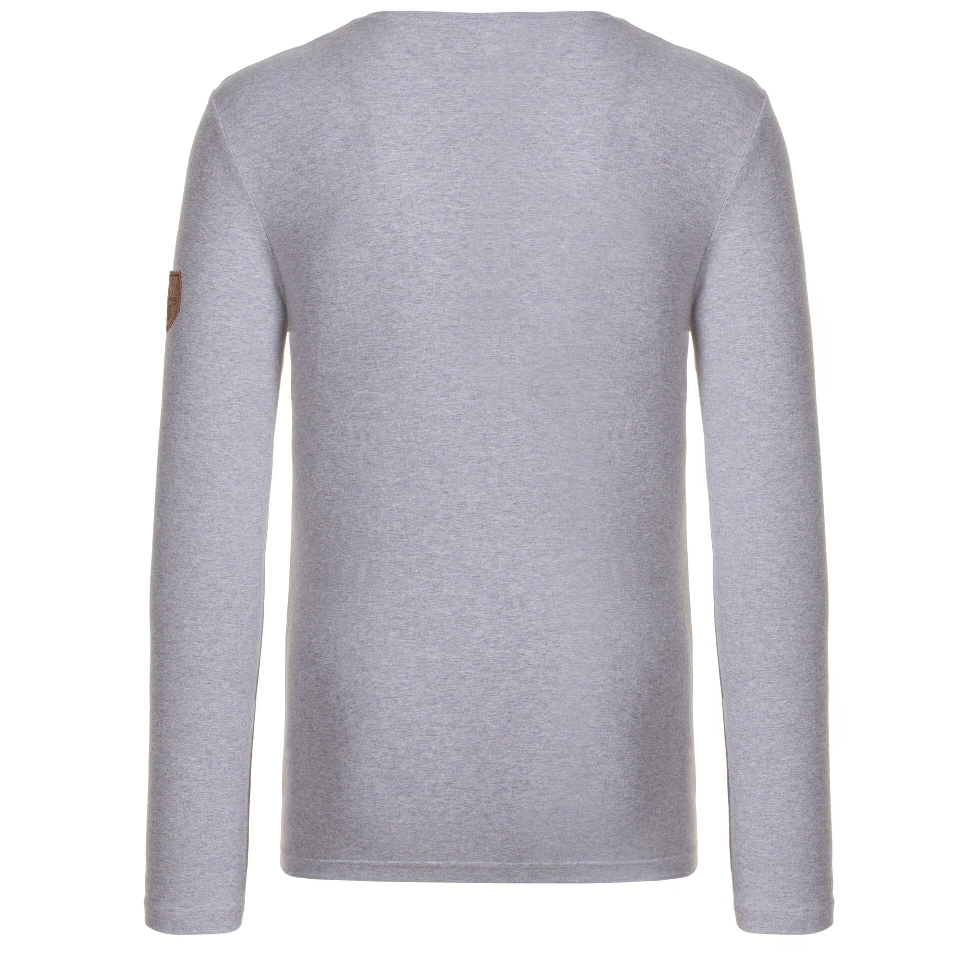 Seidlalm M Langarm-Shirt Lisbona Langarmshirt Grey Herren - Mottled Almgwand Almgwand