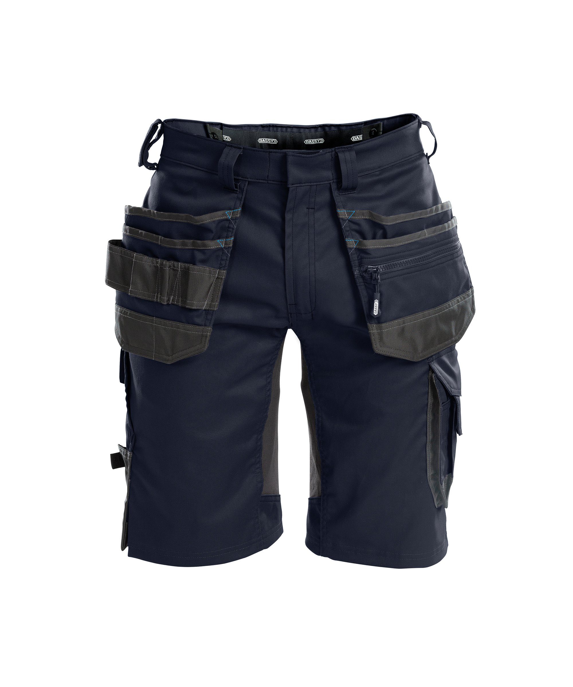 Dassy Arbeitsshorts Arbeitsshorts mit Stretch und Holstertaschen Trix (1-tlg) nachtblau/anthrazitgrau