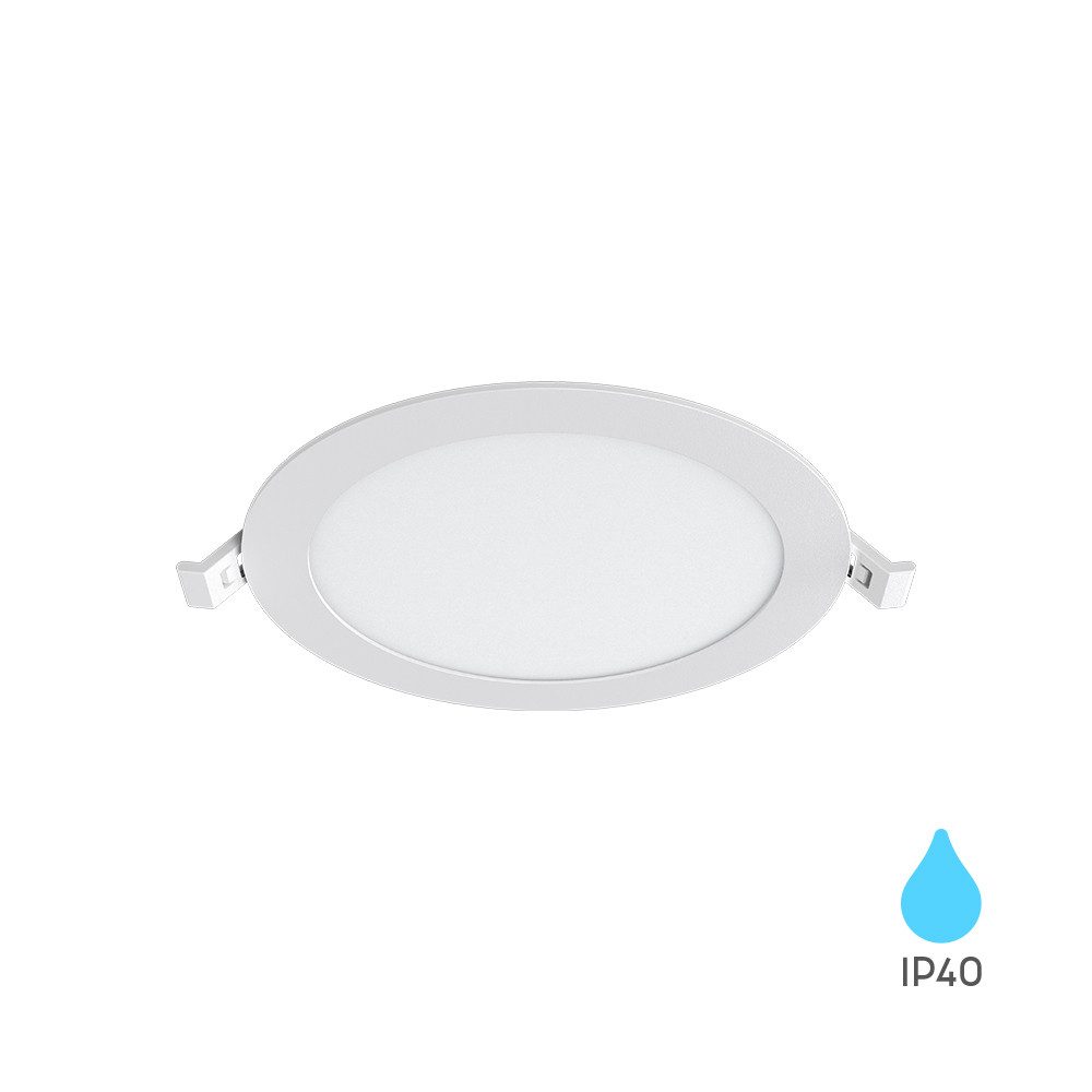 Braytron LED Einbaustrahler Einbaustrahler Panel Led 12W flach 150mm weiß 1120 Lumen, LED fest integriert, kaltweiß, Neutralweiß, 3CCT, Warmweiß, Intrigierter Trafo, 230V Anschluss, Flach, 3CCT Technologie