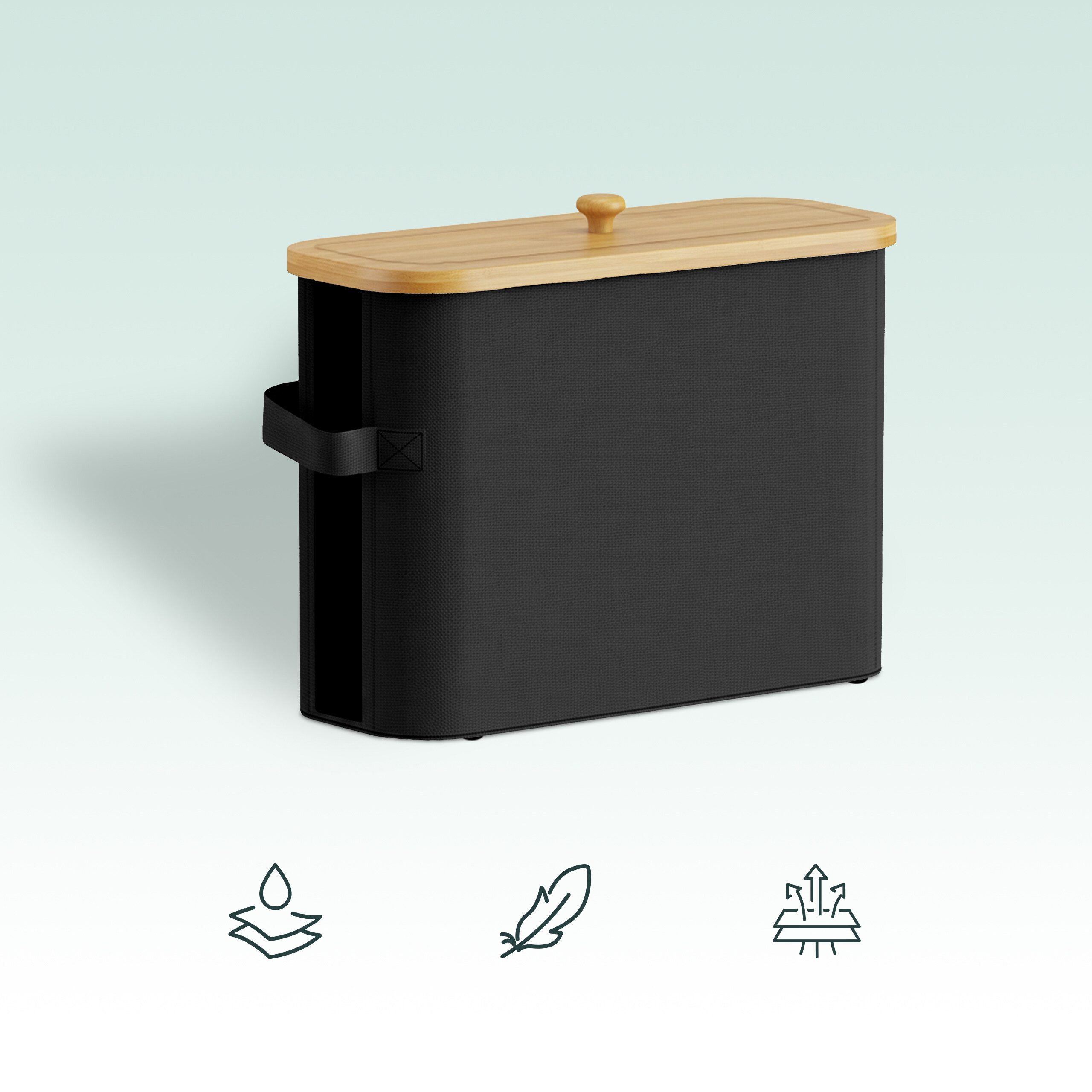 relaxdays Toiletten-Ersatzrollenhalter Toilettenpapier Aufbewahrung 12 Rollen, schwarz