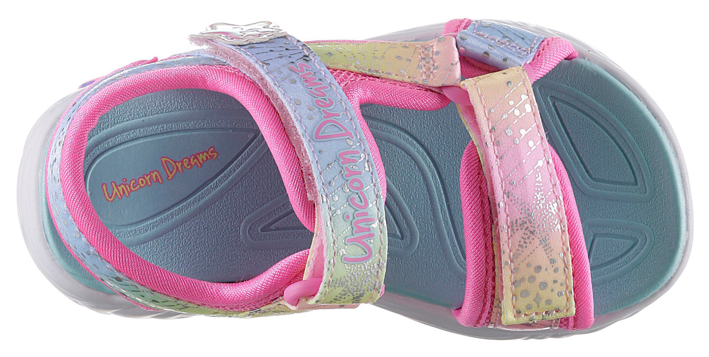 Skechers Kids DREAMS pink-kombiniert Schritt leuchtet UNICORN MAJESTIC BLISS jedem SANDAL bei Sandale