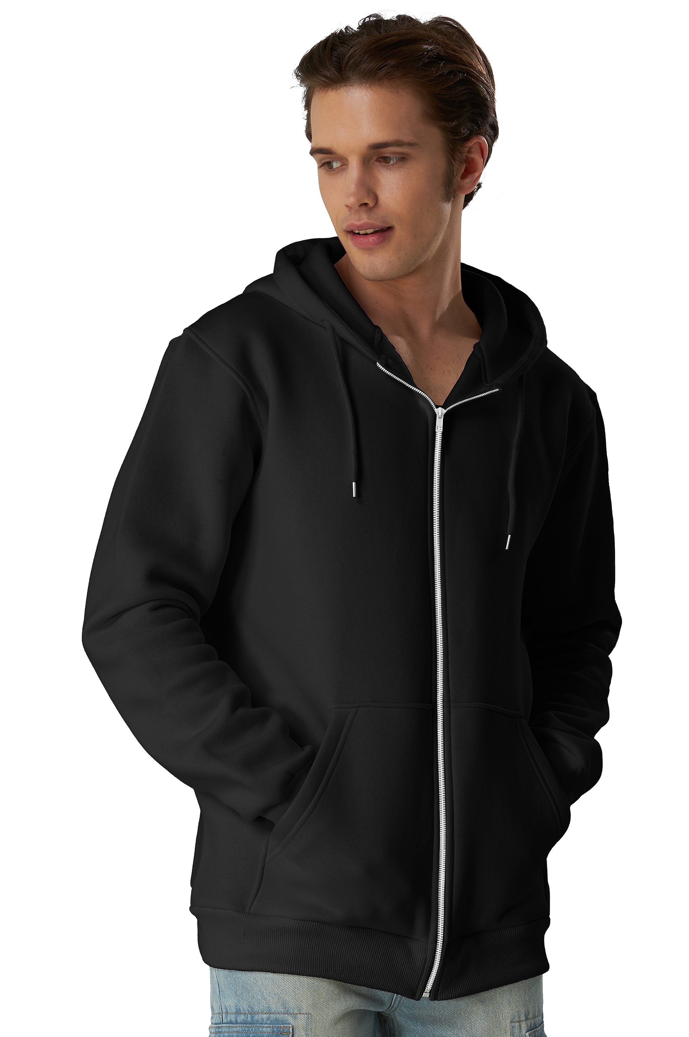 Hoodie Herren - Sweatshirt mit Reißverschluss Zipper Sweatjacke