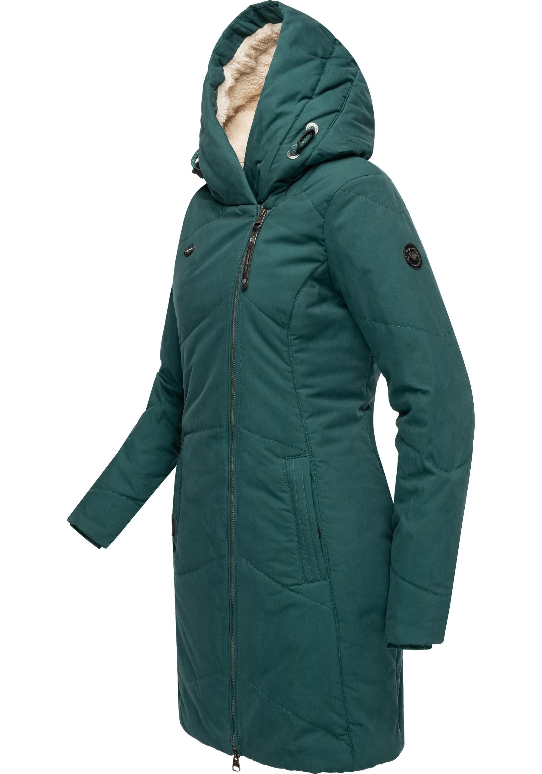 Ragwear Wintermantel Gordon Long gesteppter Winterparka mit asymmetrischem Kragen – Bild 2 von 5