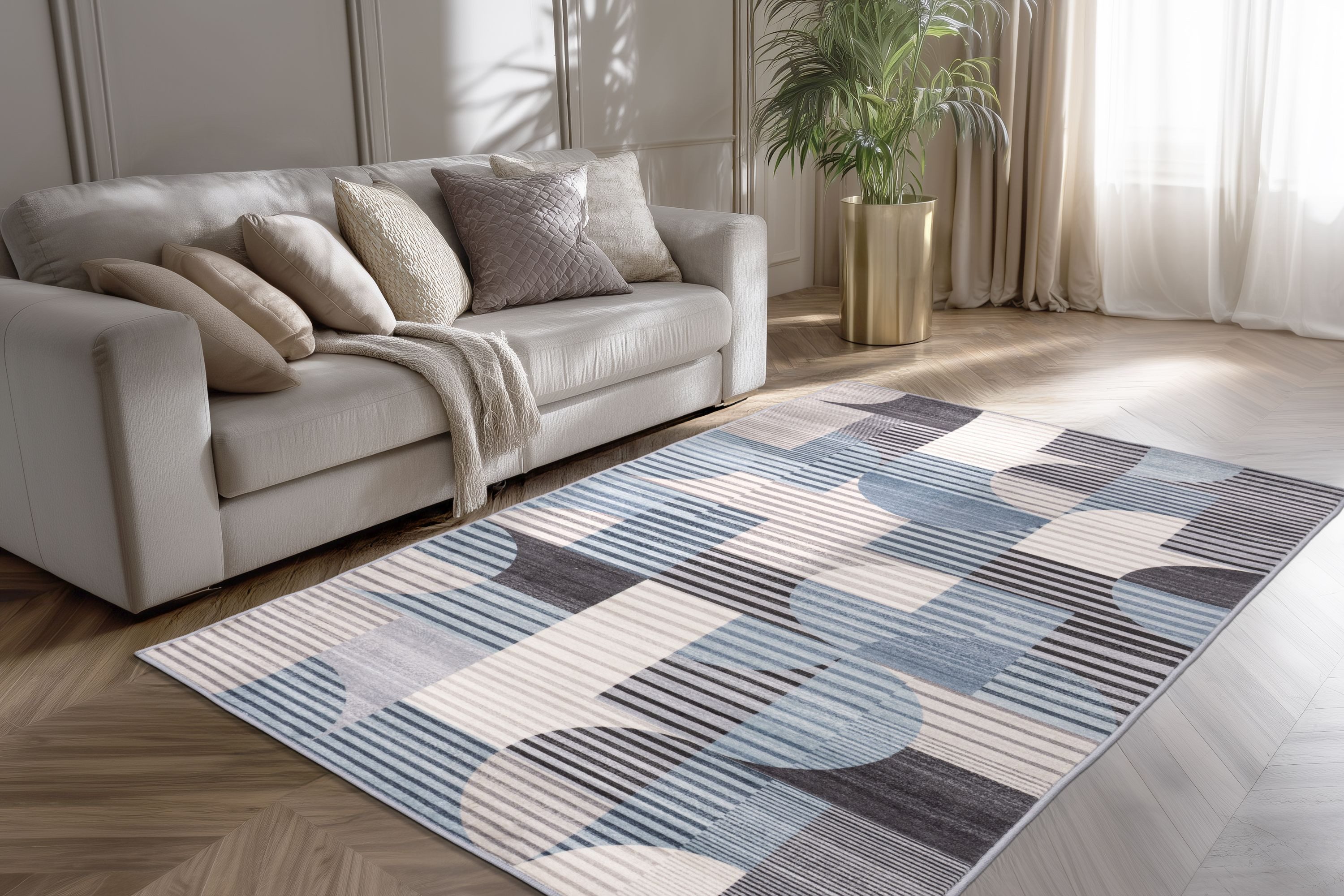 Kayoom Teppich Bluster 425, rechteckig, Höhe: 7 mm, Kurzflor, Wohnzimmer