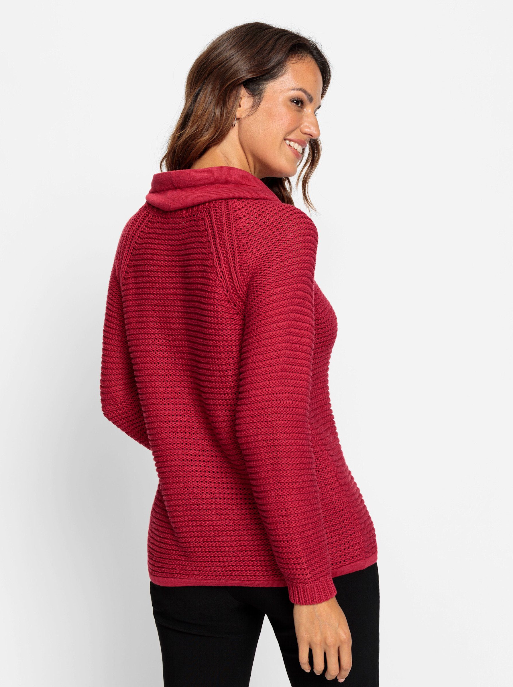 WEIDEN himbeerrot Strickpullover WITT