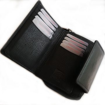 Geldbörse LOLA, 11 Kartenfächer mit RFID Schutz, 2 Scheinfächer, Echtleder