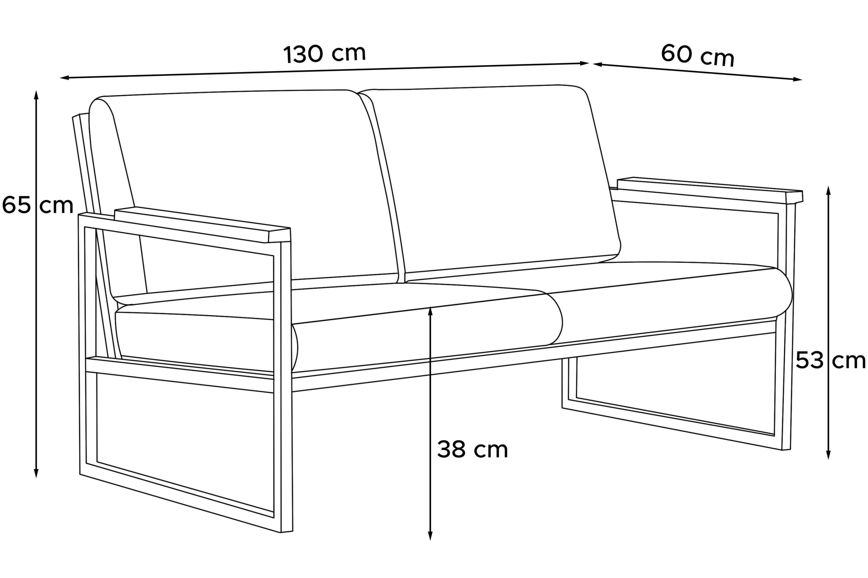 Konsimo Loungesofa Gartensofa Bezüge, schmutzabweisende, TRIBO und wasser- weiß/beige abnehmbare 2, pflegeleicht