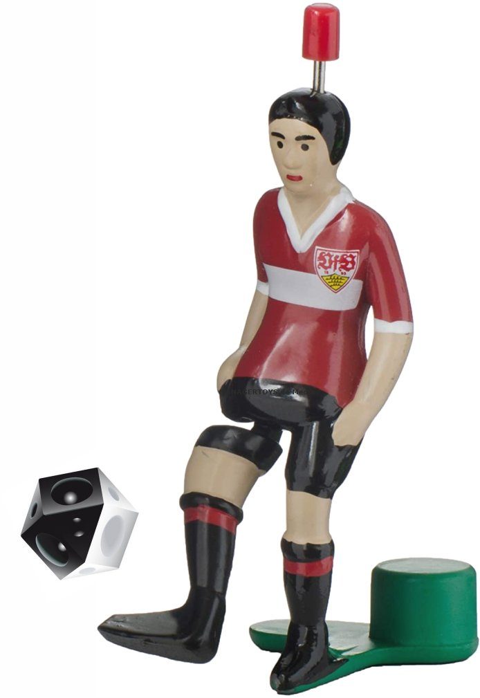Tipp-Kick Tischfußballspiel Star Kicker VfB STUTTGART Spieler KLASSIK ROT + Ball